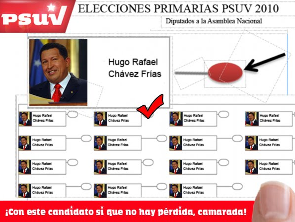 PSUV postula a Chávez en 87 circuitos