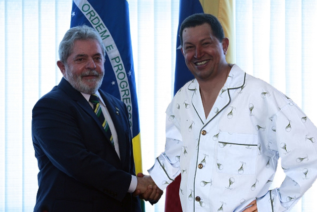 Lula visita Miraflores para contagiarse de gripe
