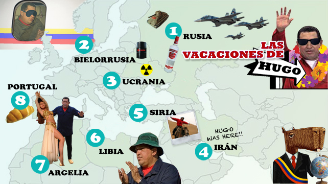 Infografía: Las vacaciones de Chávez