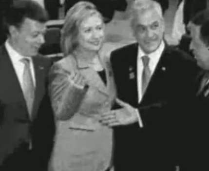 VIDEO: Hillary y Hugo se dan la mano