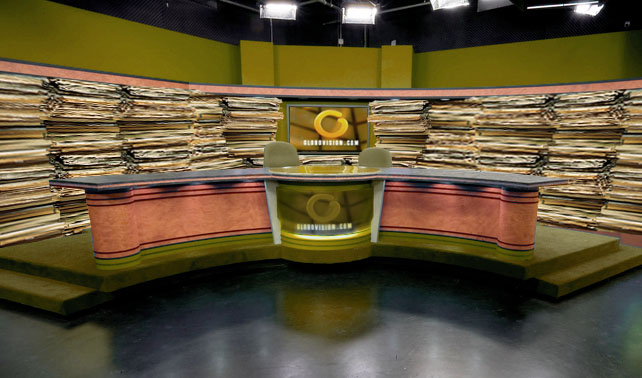 Nuevo set de Globovisión estará hecho con carpetas de procesos administrativos