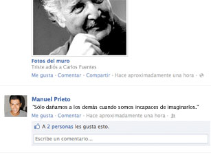 Joven googlea frases de Carlos Fuentes para poner en su Facebook