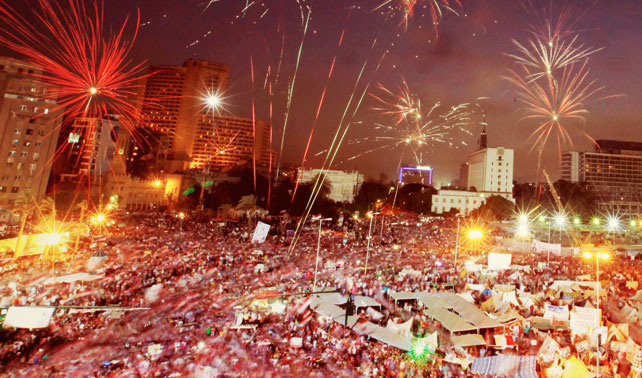 Egipcios celebran que en un año estarán tumbando a próximo Presidente