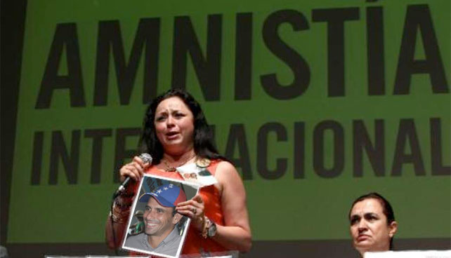 Amnistía Internacional incluye a Capriles en listado de personas desaparecidas del 2013