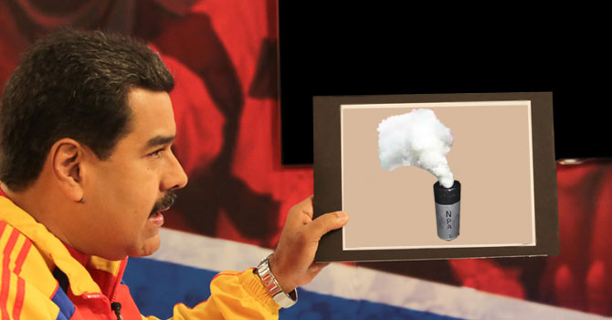 Maduro anuncia detención de pote de humo