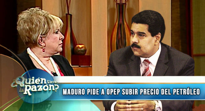 Maduro lleva a la OPEP a "¿Quién tiene la razón?" para que suban precio del petróleo