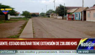 Urgente: VTV reporta que el Edo. Bolívar tiene una superficie de 238,000 km²