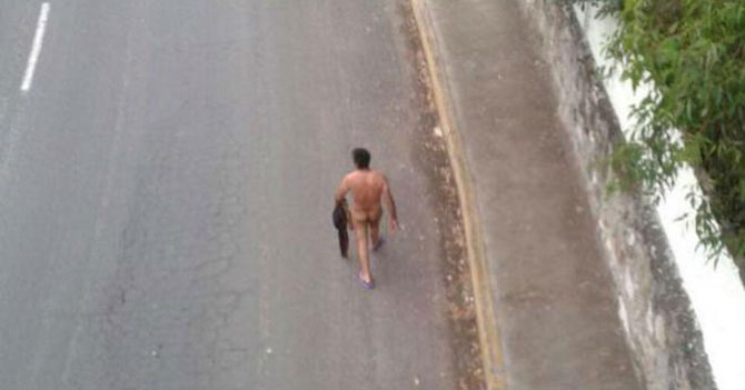 Roban córneas a joven que salió desnudo a caminar para que no lo robaran