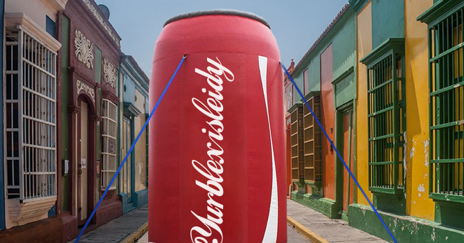Coca Cola lanza al mercado lata de 1 metro de altura para nombres maracuchos