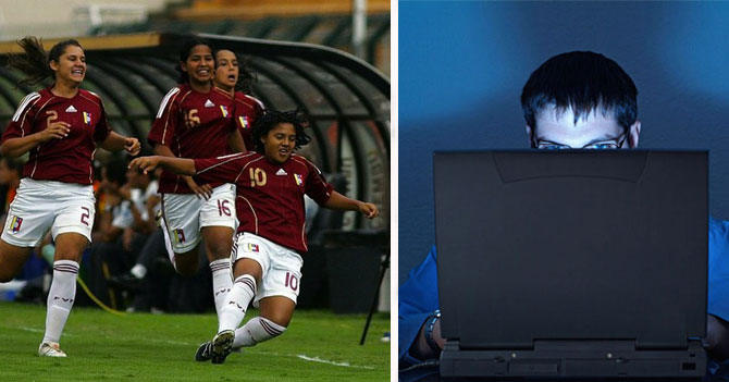 "Yo siempre creí en esa selección" dice chamo mientras googlea "Vinotinto Femenina Sub 17"