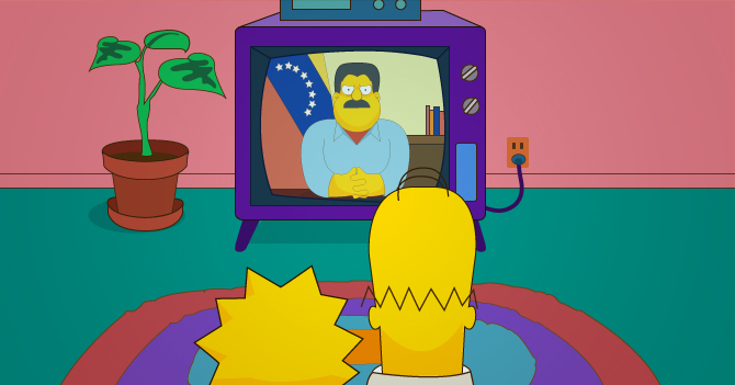 Los Simpsons predicen el comunismo en Venezuela hasta el 2100