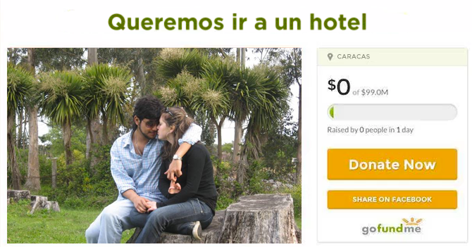 Pareja hace Go Fund Me para poder ir a un hotel