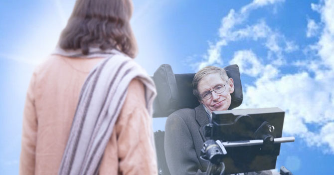 Stephen Hawking conoce a Dios y le dice: "coño, perdón"