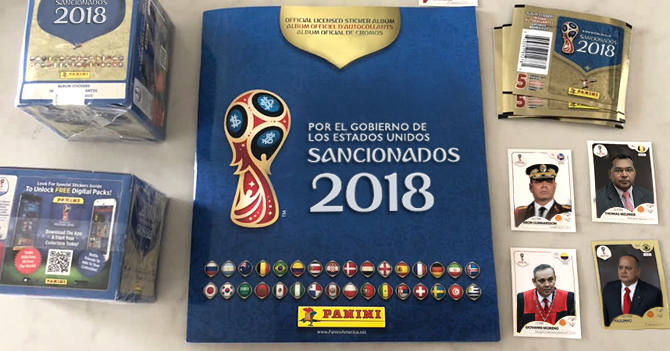 Panini saca al mercado album de barajitas de funcionarios sancionados por EEUU