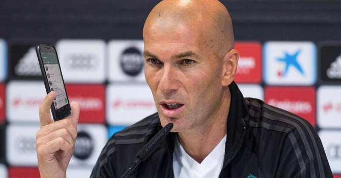 Zidane demuestra su determinación al salirse de grupo de Whatsapp de la familia