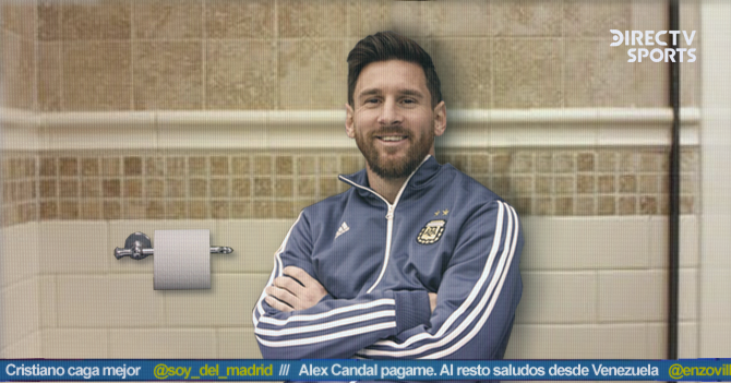 Directv pasa como Messi va al baño en 4K