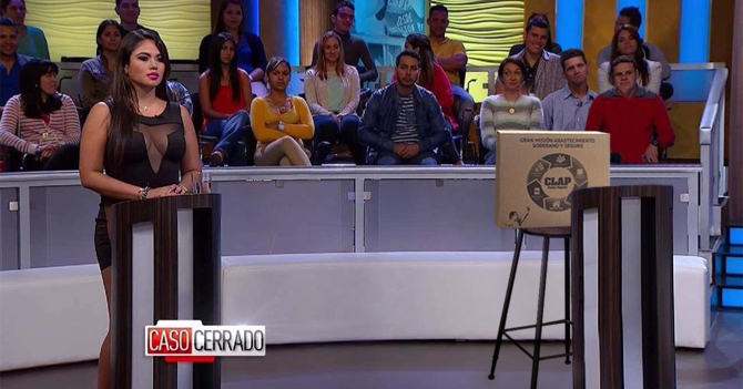 Mujer cita en Caso Cerrado a caja CLAP por abandono del hogar