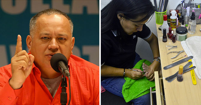 Diosdado: "Los únicos empresarios que están trabajando con las uñas son las manicuristas"