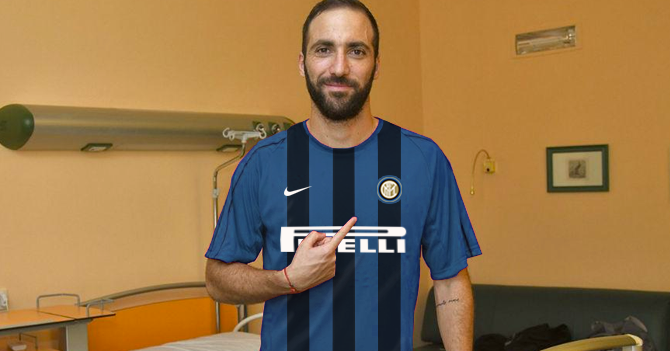 Higuaín vuelve a fallar y acude a presentación del Milán con camisa del Inter