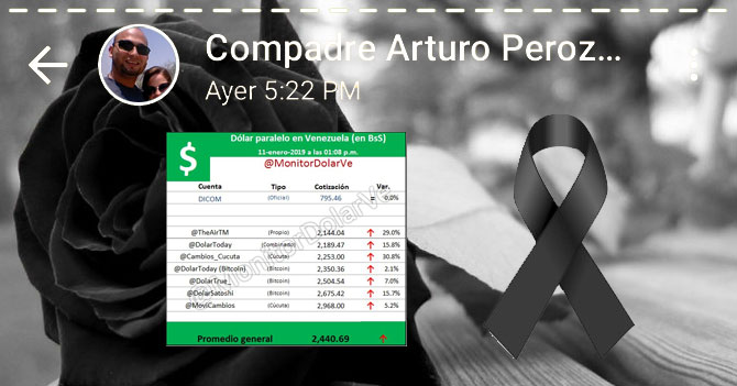 Vendedores de dólares ponen sus estados de Whatsapp a media asta tras cierre de MonitorDolar