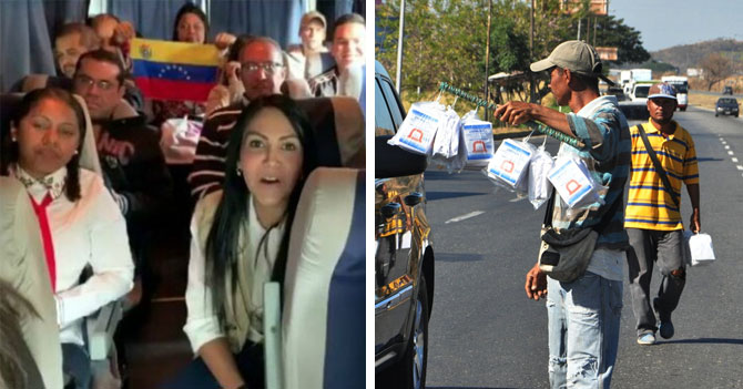 Panelas de San Joaquín retienen a caravana de diputados por 20 minutos
