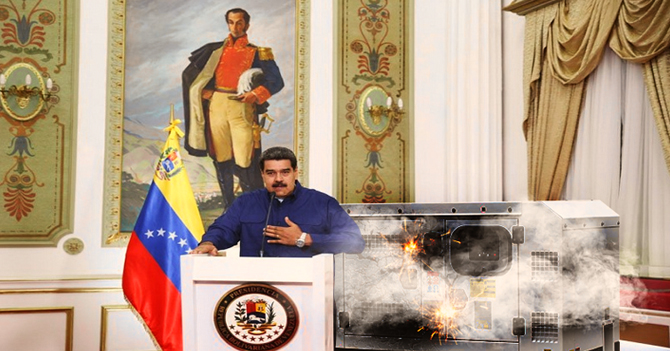 Generador de excusas de Maduro sobrecarga sistema eléctrico