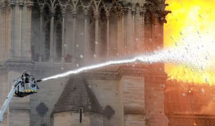Bomberos en Notre Dame declaran que el uso de creme fraiche como extintor probablemente fue un error