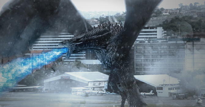Aterriza dragón en Venezuela con más de 200 White Walkers