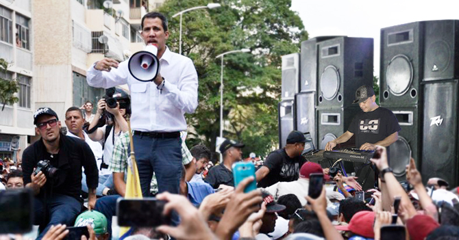 Conatel persigue a Guaidó con miniteca para que nadie lo oiga