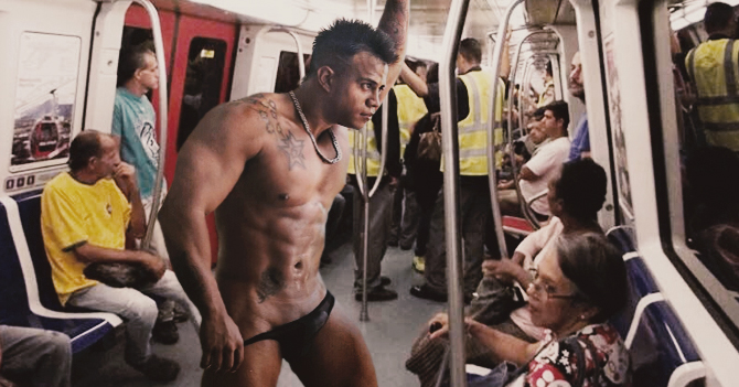 Stripper ambulante denuncia al Metro de Caracas por el mal estado de los tubos