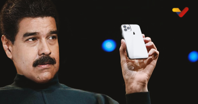 Maduro presenta en cadena nacional nuevo iPhone que se compró