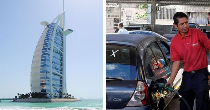 Joven dudoso entre vacacionar en Dubai o comprar gasolina sin hacer cola