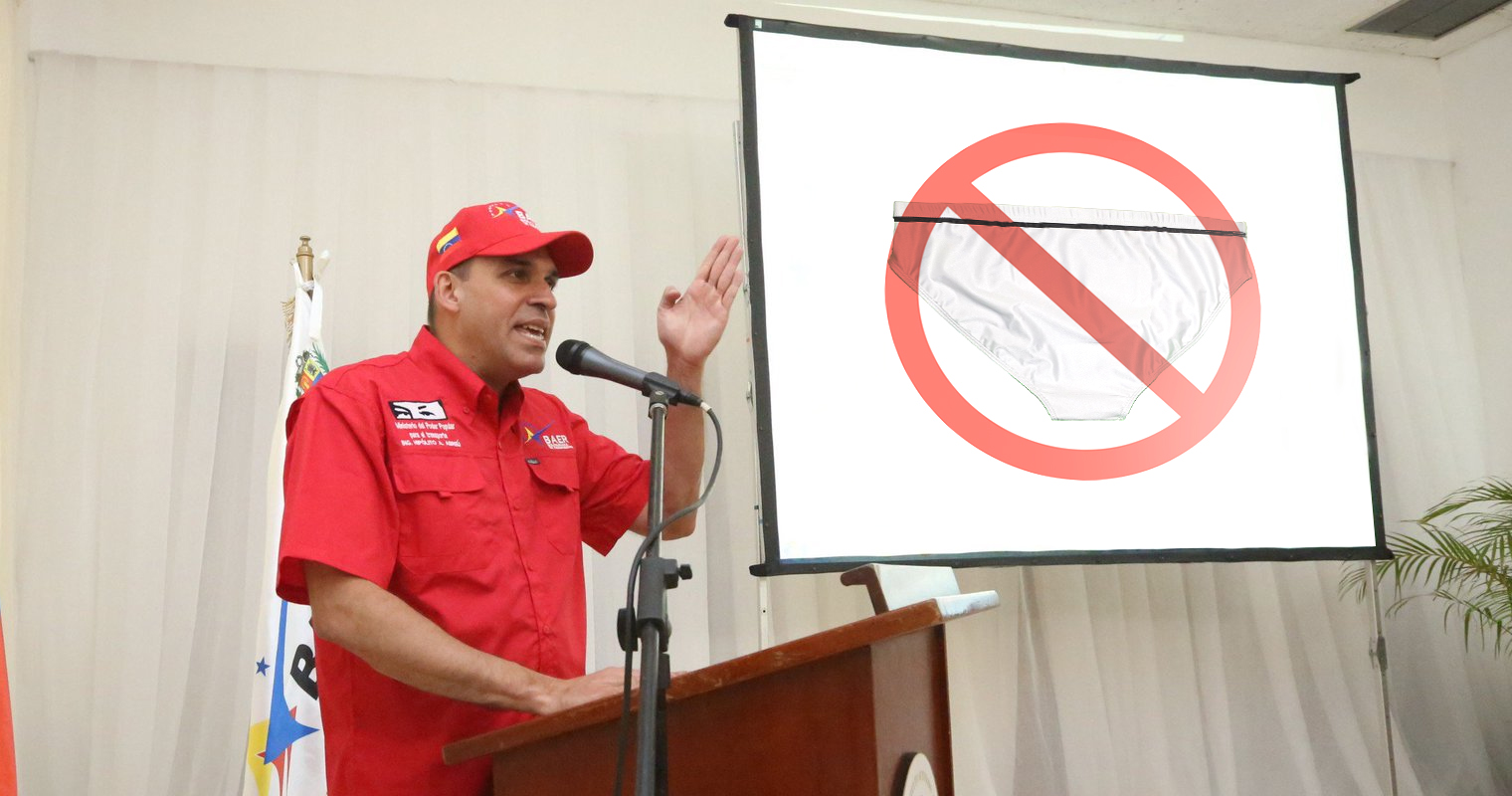 Gobierno prohíbe venta de interiores de la marca que usa Guaidó