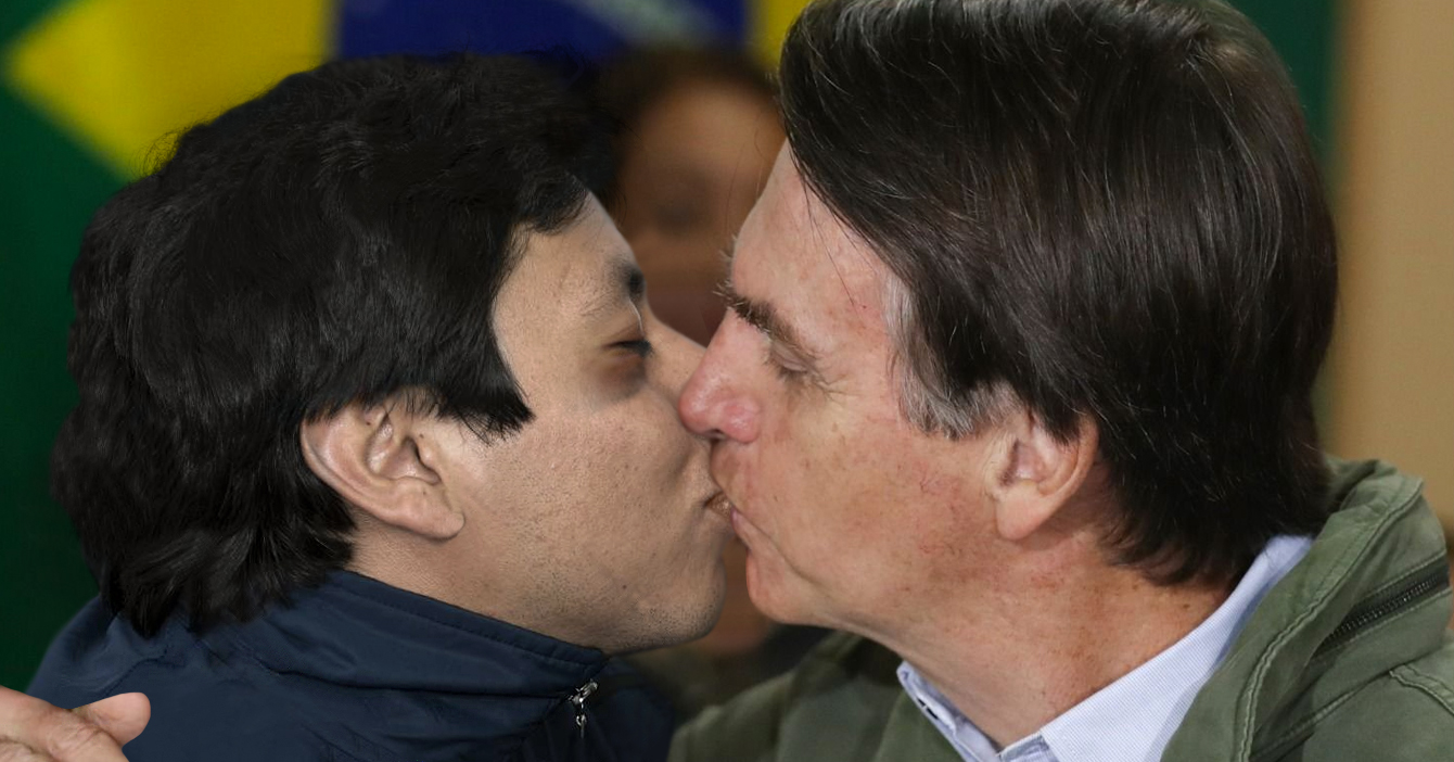 Bolsonaro se besa apasionadamente con paciente infectado para desestimar al coronavirus