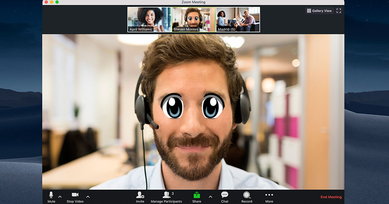 Zoom presenta filtro para empleados que se quedan dormidos en la reunión