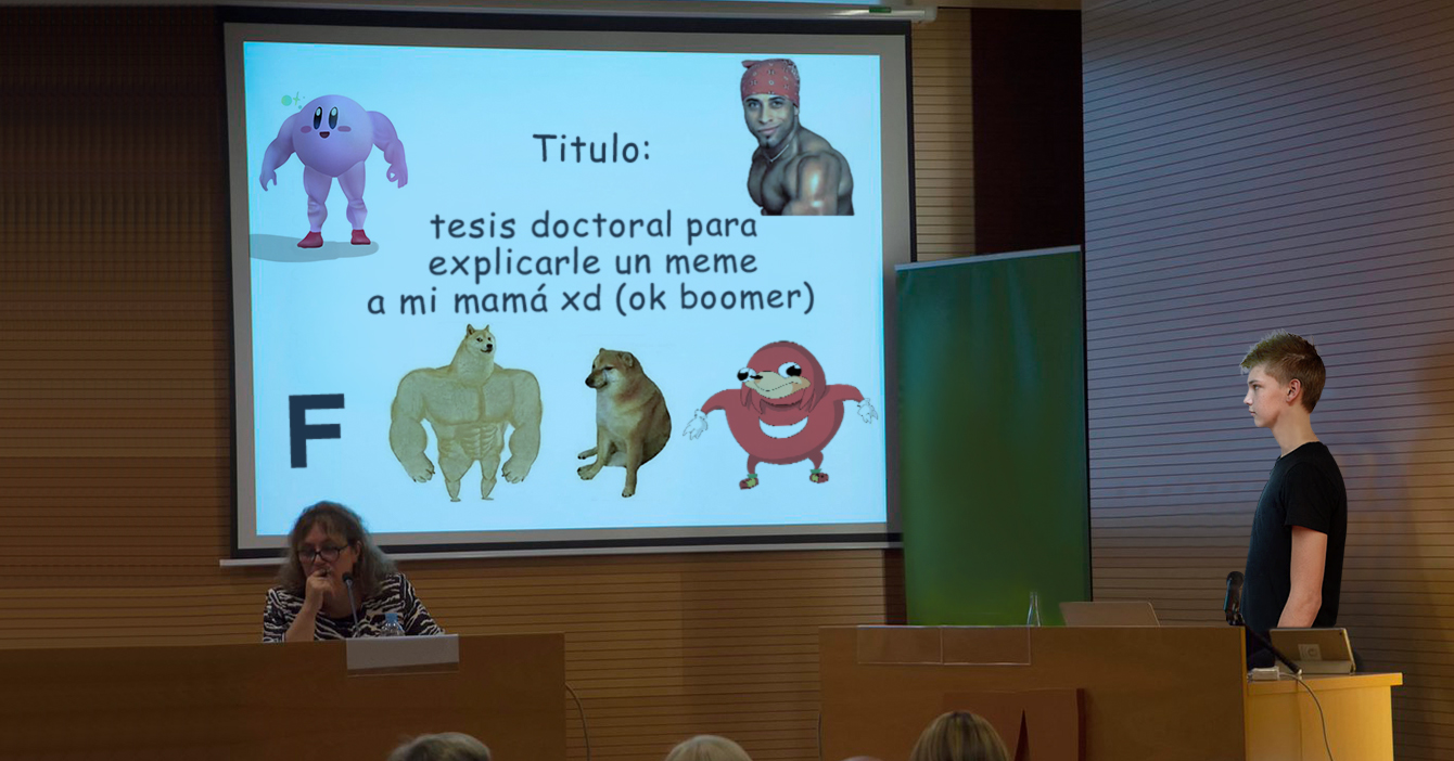 Hijo elabora tesis doctoral para explicarle un meme a su mamá