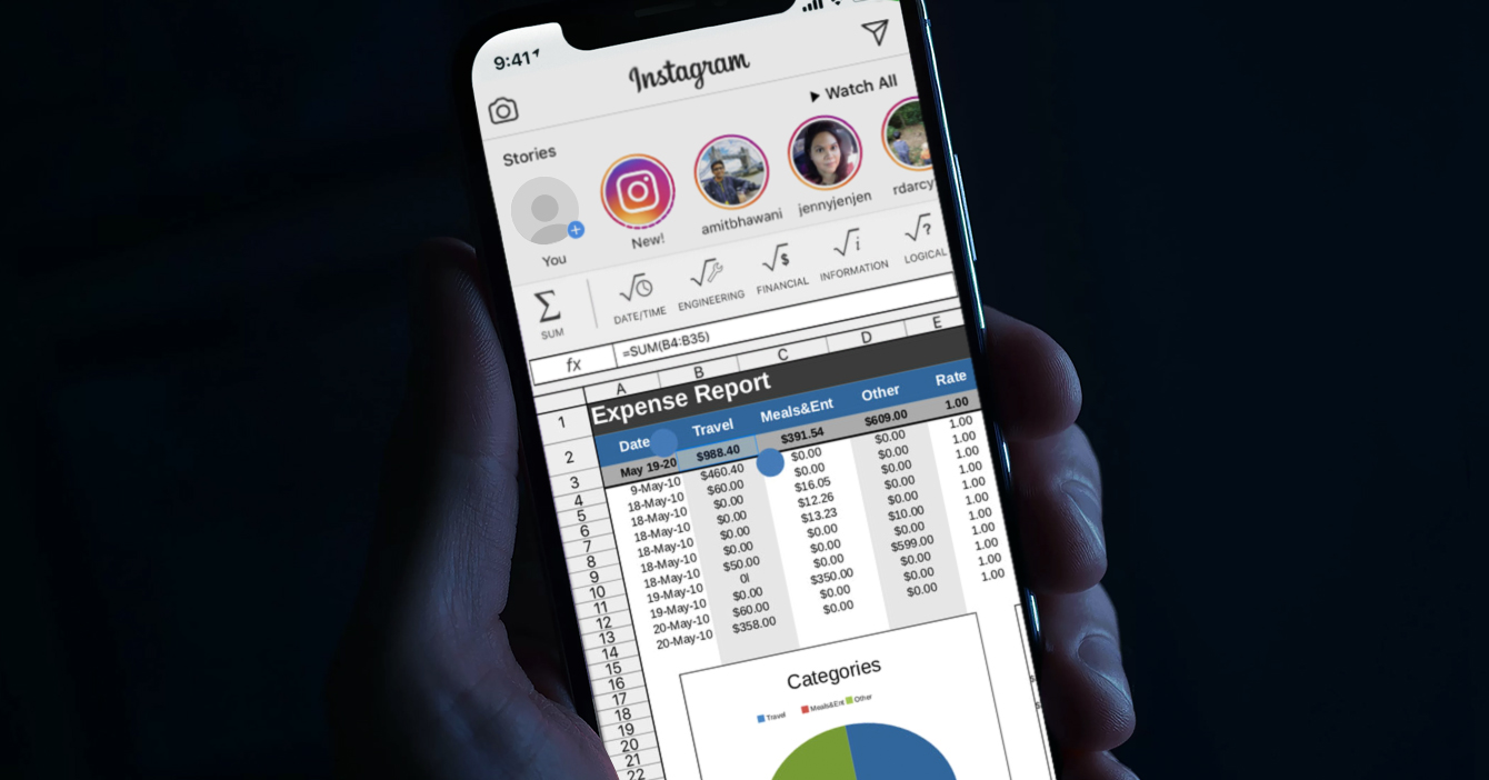 Instagram añade función de hojas de cálculo para sacar a Excel del mercado