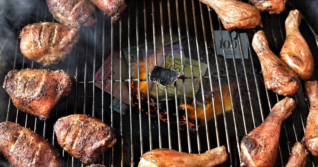 Maestro parrillero asegura que los bolívares dan un sabor ahumado divino a la carne