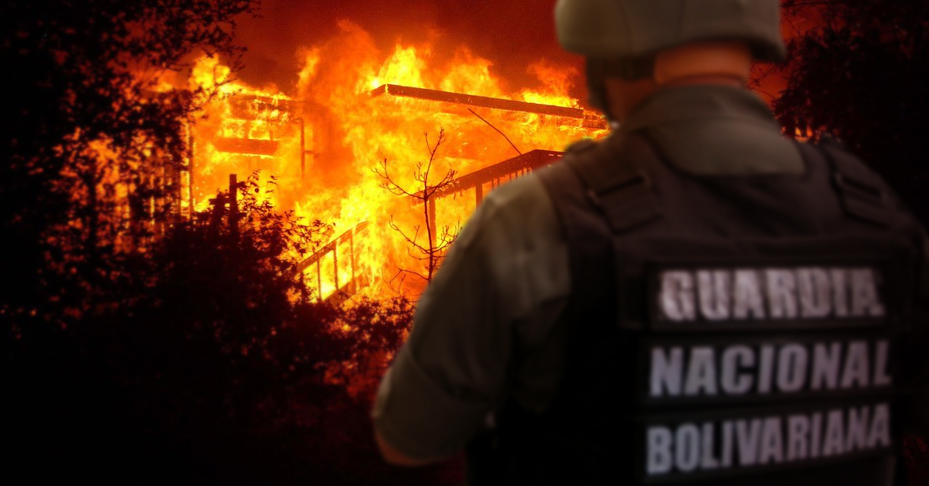 Guardia Nacional incendia casas para que la gente pueda cocinar sin gas
