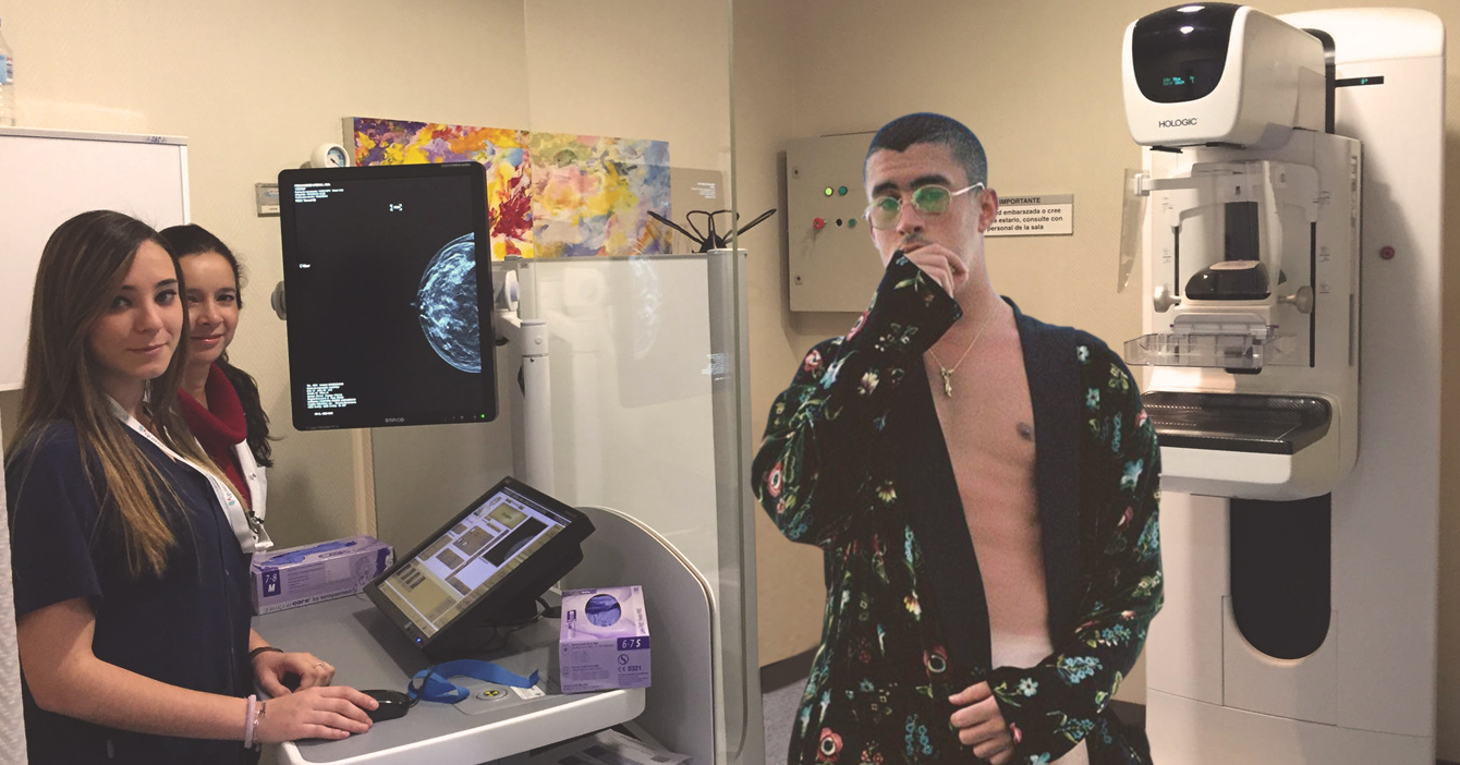 Bad Bunny rompe otro rol de género al hacerse la mamografía