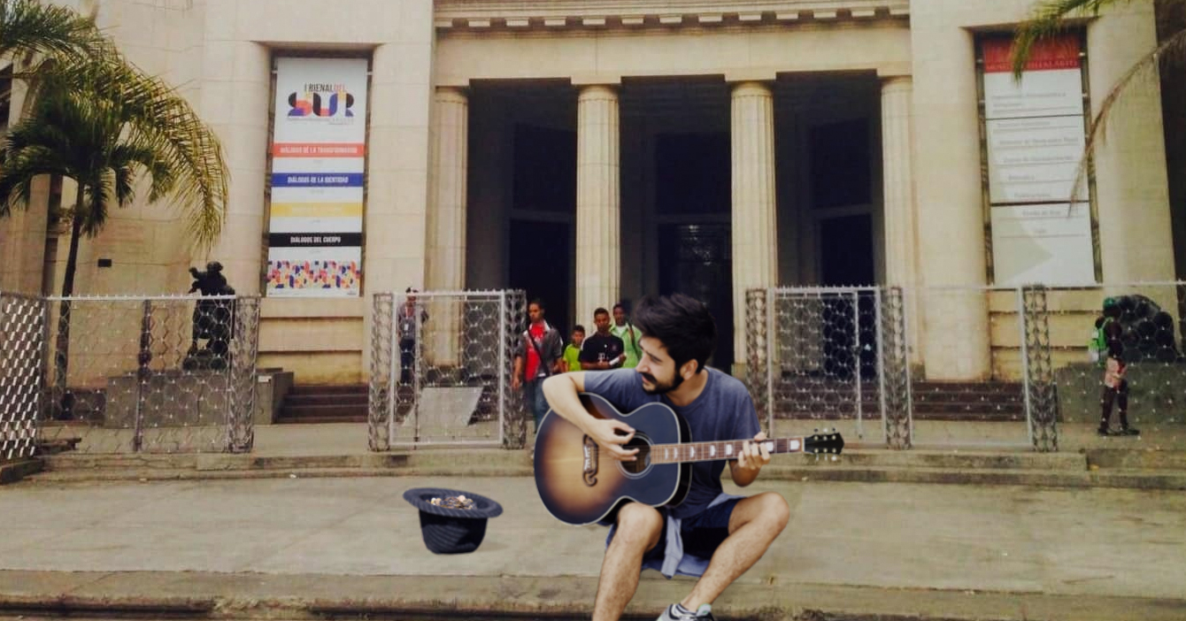 Descubren a Camilo pidiendo plata en Bellas Artes