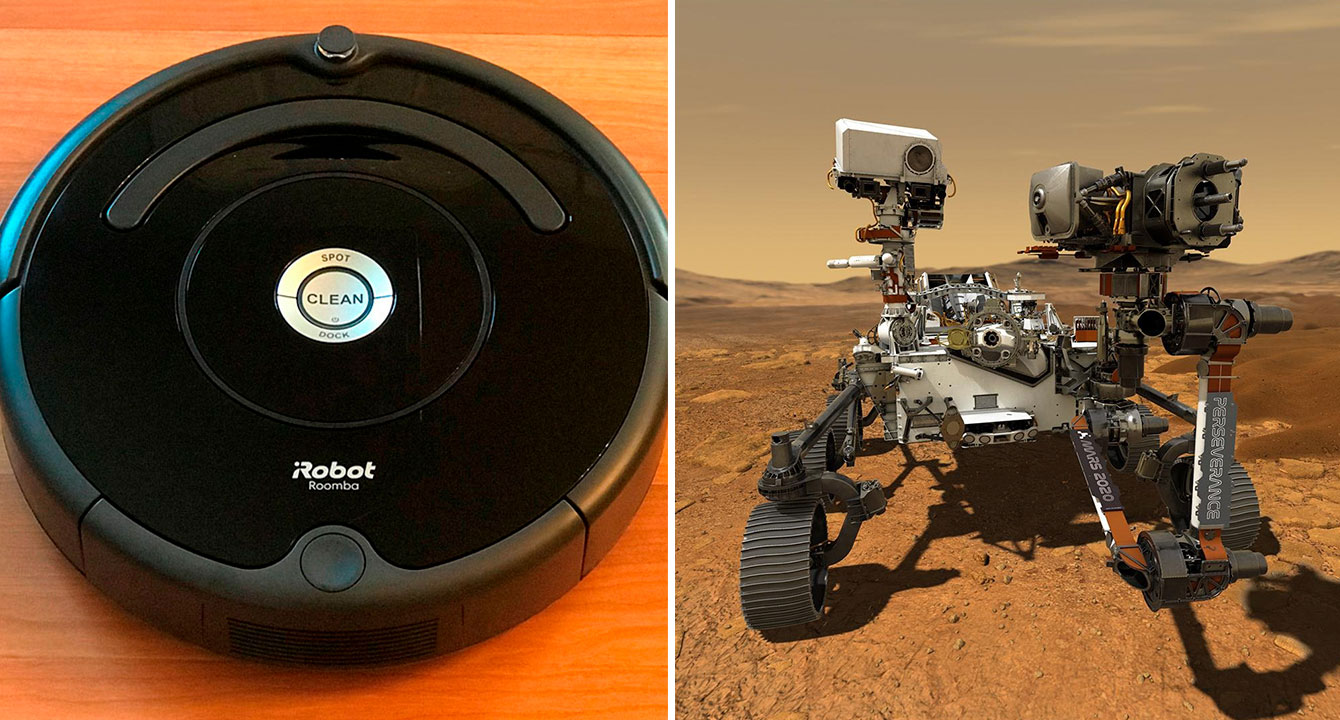 Robots aspiradora hablan paja de robot que se fue a lavar pocetas a Marte