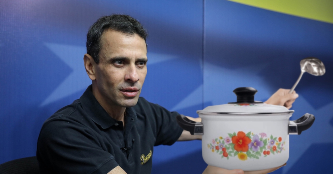 Capriles rifa juego de ollas para cuando le roben las elecciones