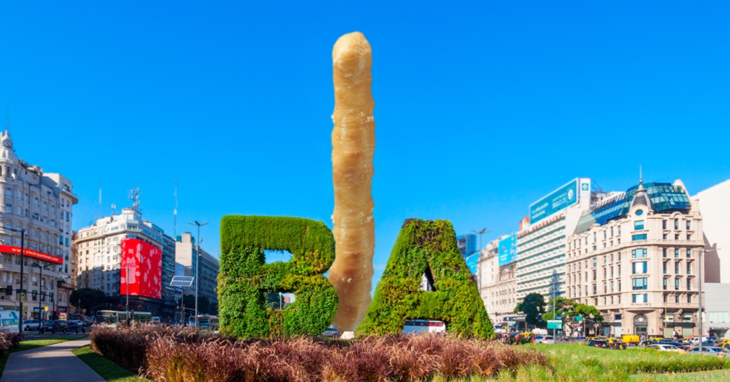 ¡Venezuela en alto! Buenos Aires cambia su Obelisco por tequeño gigante