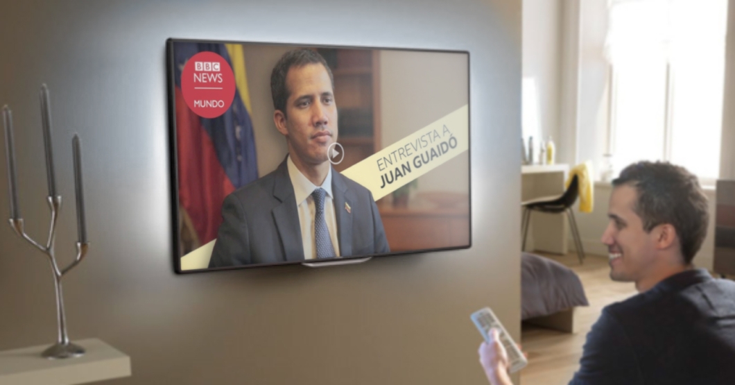 Guaidó anuncia el cese de la usurpación del televisor de la sala