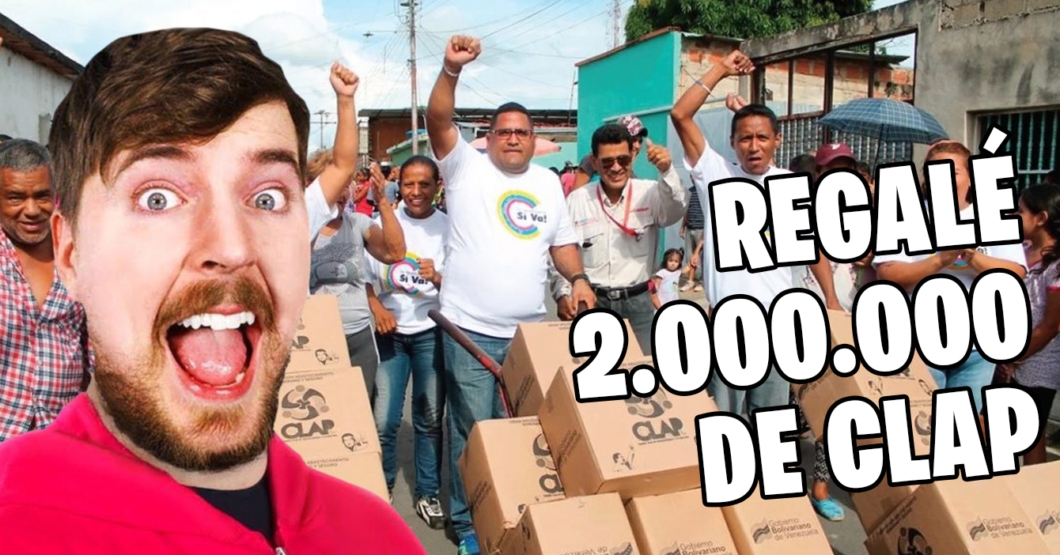 IMPRESIONANTE: Mr. Beast reparte el CLAP en Catia