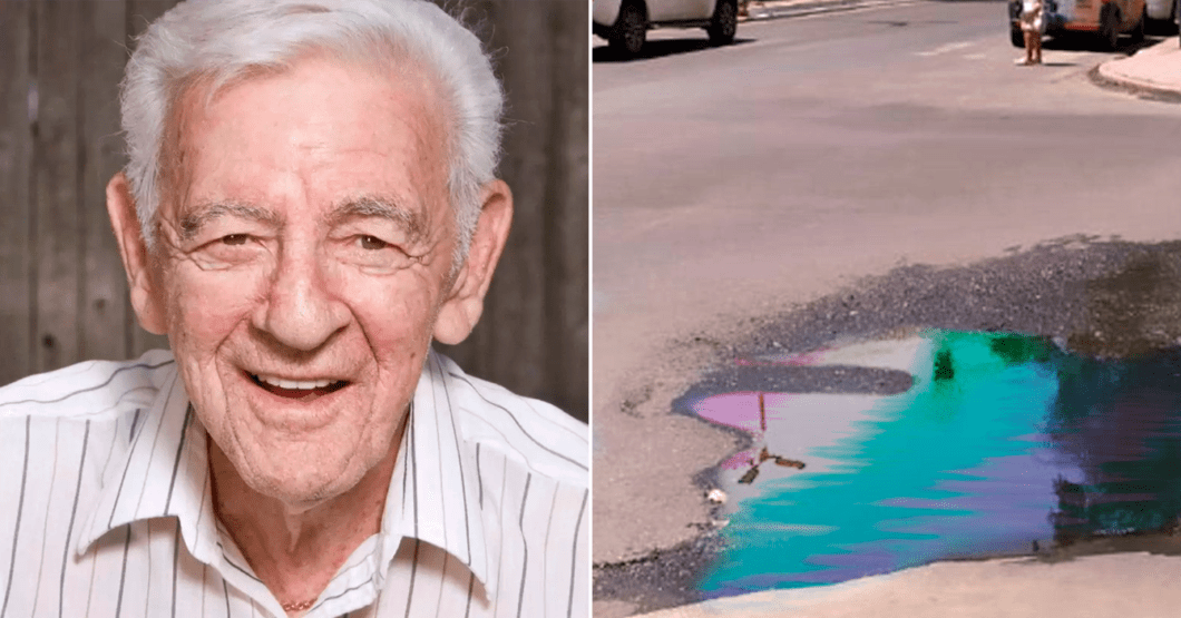 Señor asegura que reflejo colorido en charco de agua es adoctrinamiento LGBT