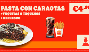 Burger King España añade pasta con caraotas a su menú