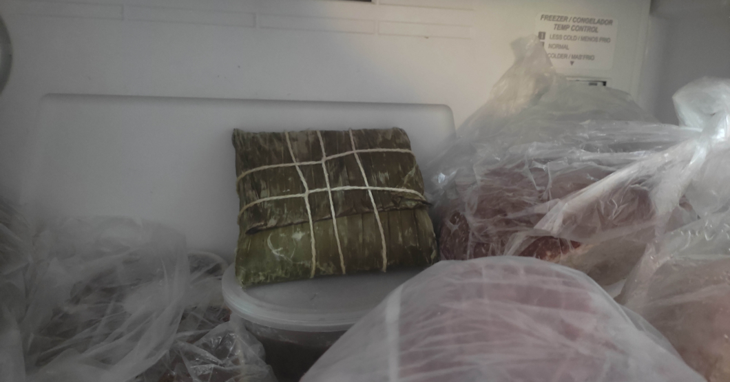LA PRIMERA DEL AÑO: Mamá descongela hallaca que estaba en el freezer desde 322 A.C.