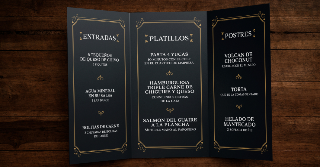 Restaurant caraqueño pone precios del menú en favores sexuales
